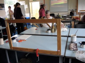 warping  frame looms